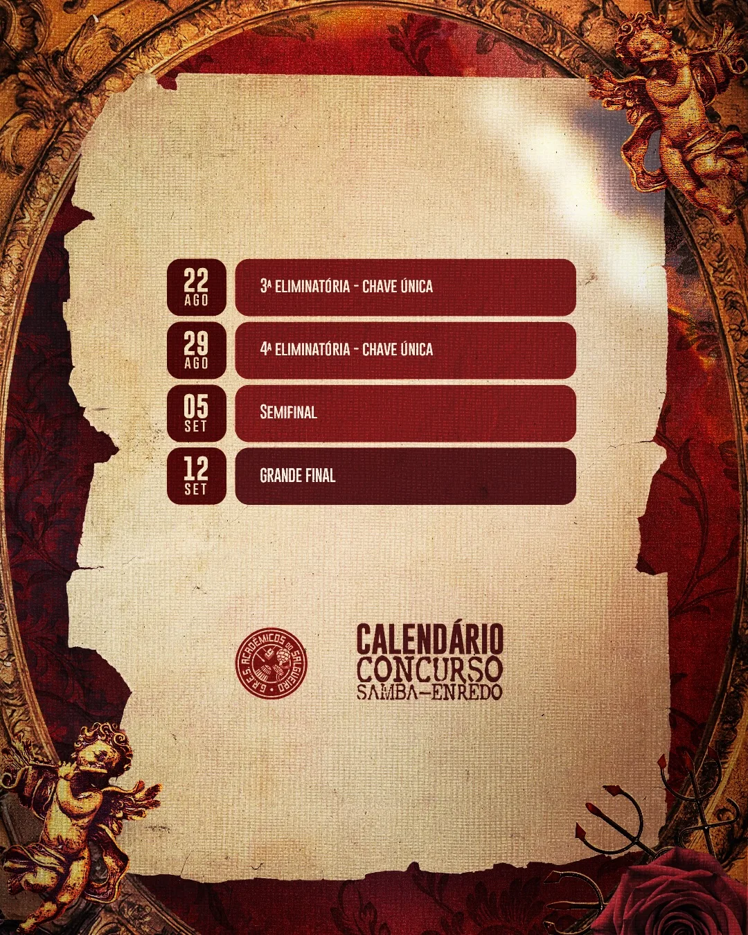 Calendário Disputa Samba-Enredo Salgueiro 2027 — parte 2