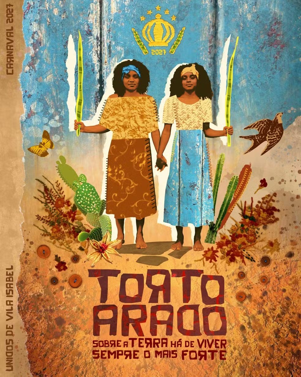 Cartaz do enredo Torto Arado: Sobre a Terra Há de Viver Sempre o Mais Forte — Unidos de Vila Isabel 2027