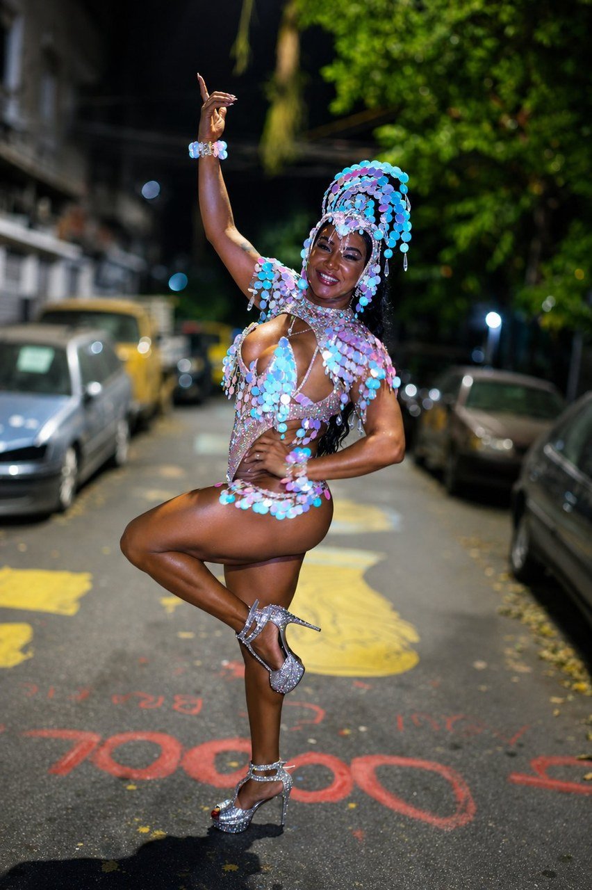 Lili Tudão celebra centenário da Estácio de Sá com figurinos inspirados em enredos marcantes