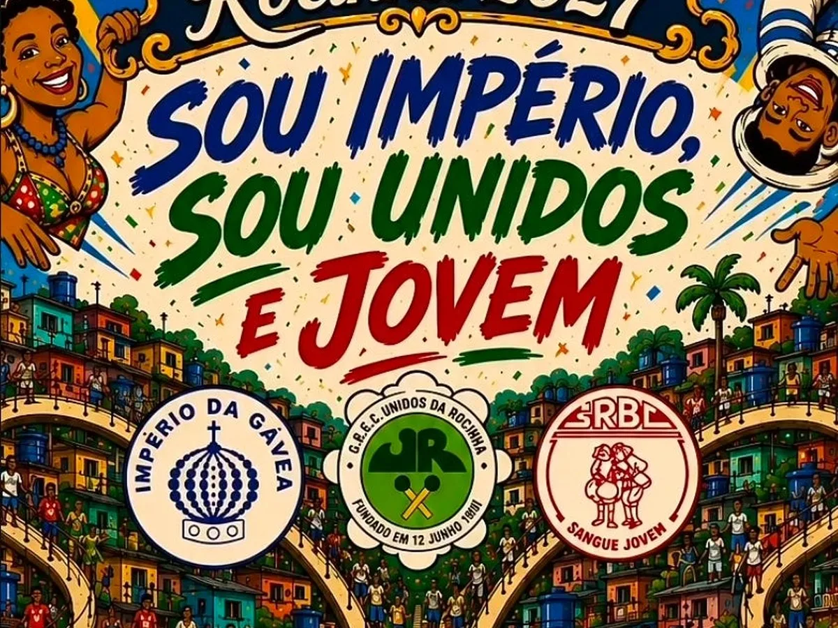 Três blocos, uma escola: Acadêmicos da Rocinha revive suas raízes em 2027