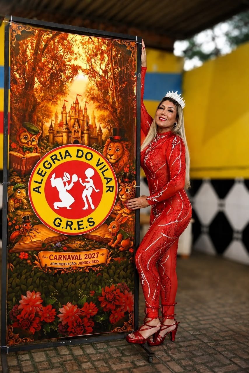 Claudia Rodrigues é a nova Rainha de Bateria da Alegria do Vilar para o Carnaval 2027