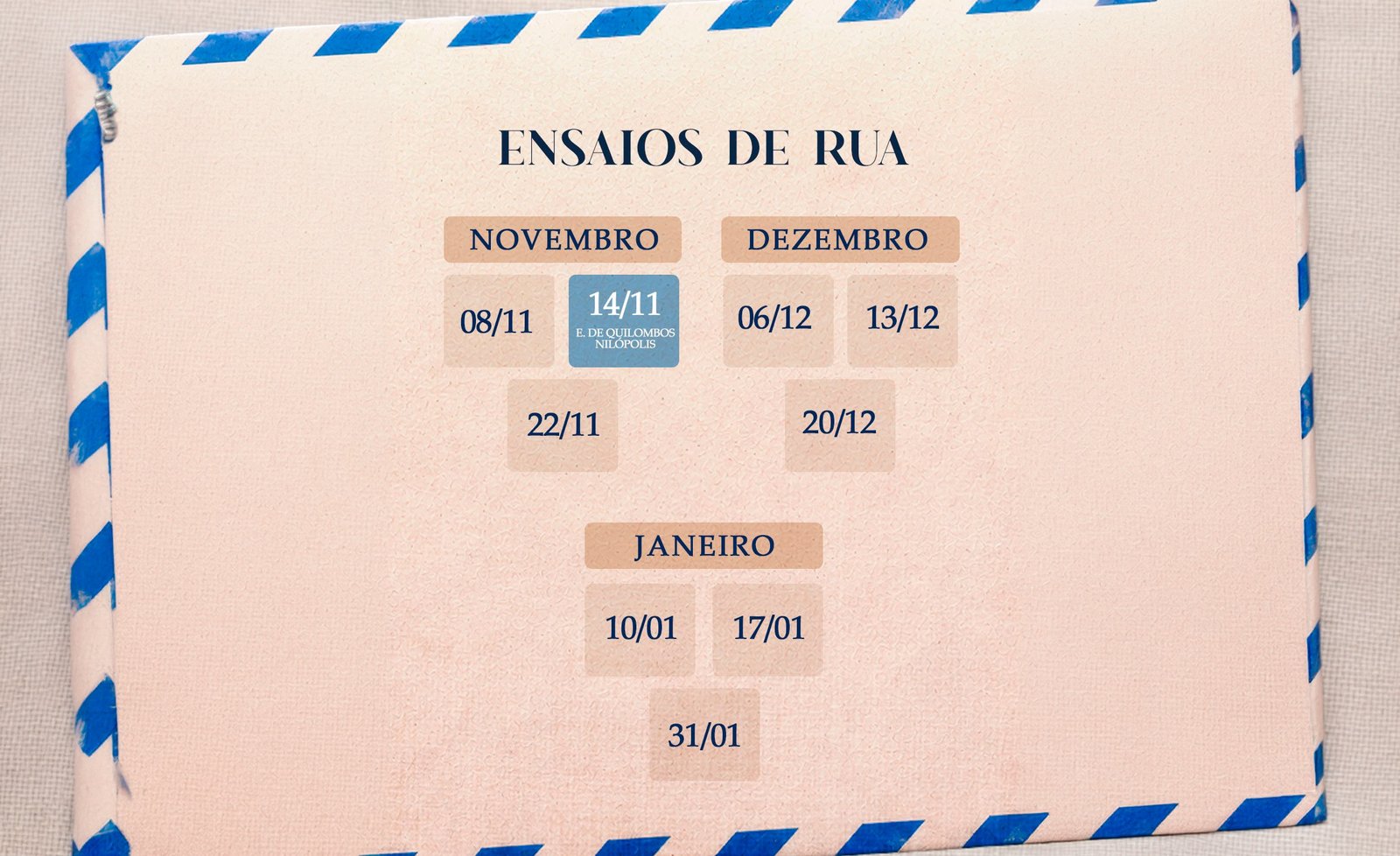 Portela inicia temporada de ensaios com a comunidade nesta quarta-feira