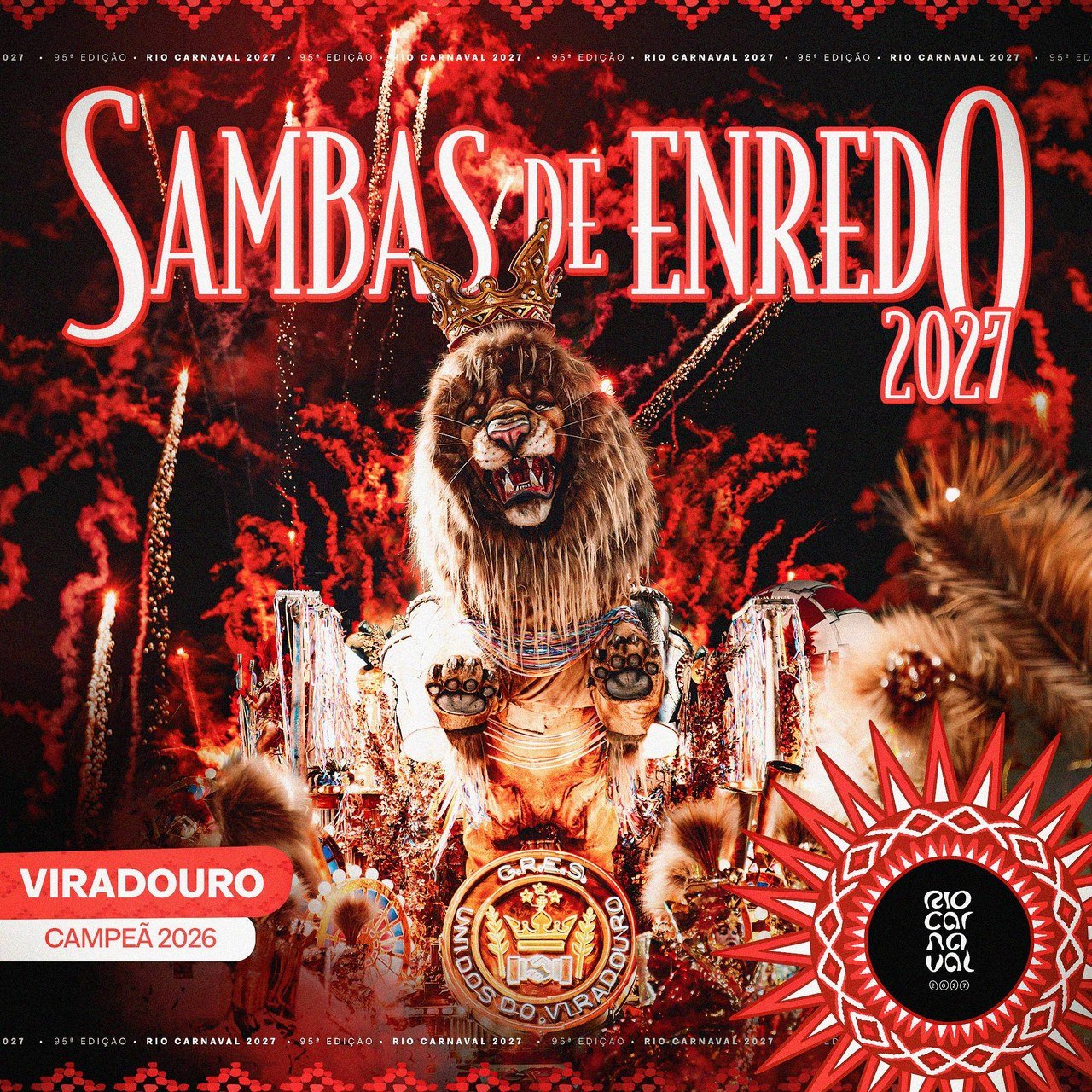 Rio Carnaval revela capa do álbum oficial dos sambas de enredo para 2027